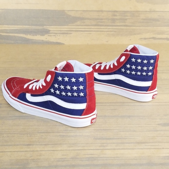 ***SOLD***Vans Sk8-Hi American Flag Studded Star - Picture 4 of 8